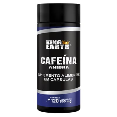Cafeína 500mg King Earth 120 cps