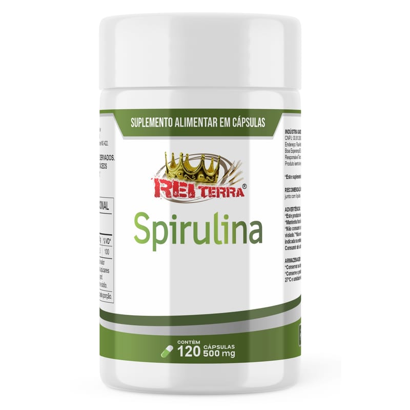 Spirulina 500mg Rei Terra 120cps