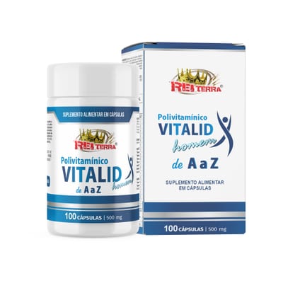 Vitalid Homem 500mg Rei terra 100cps