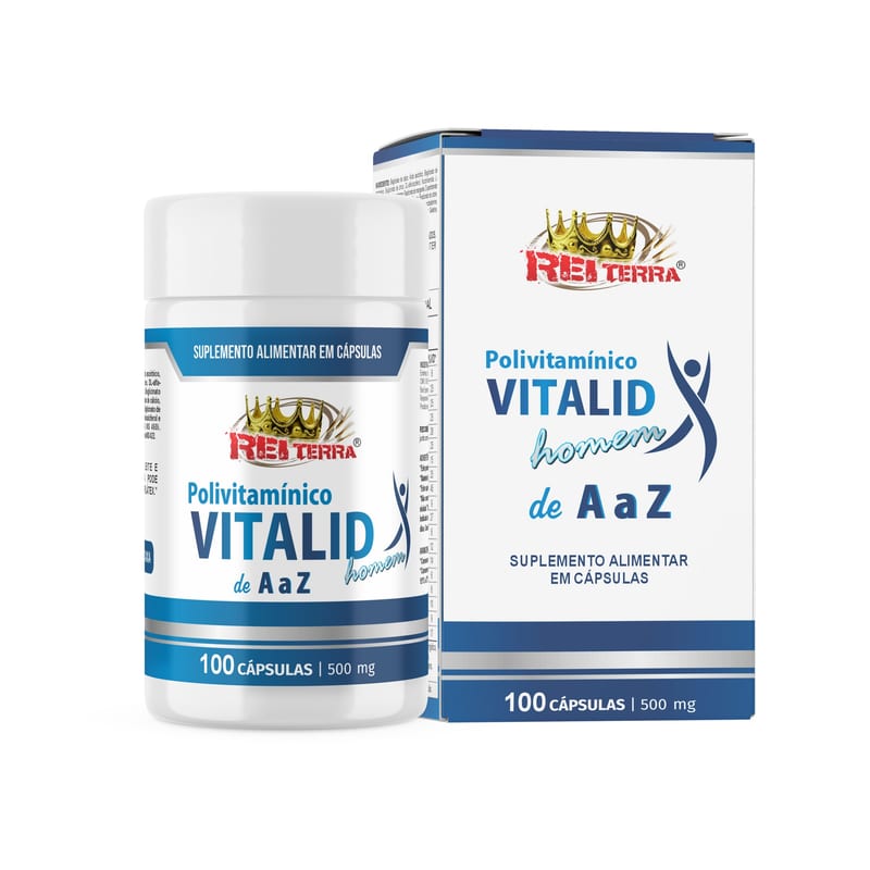 Vitalid Homem 500mg Rei terra 100cps