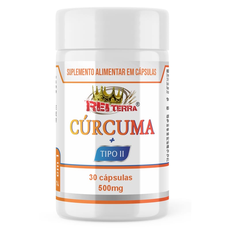 Cúrcuma+UC II 750mg Rei Terra 30cps