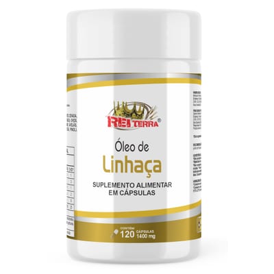 Óleo de Linhaça 1000mg Rei Terra 120cps