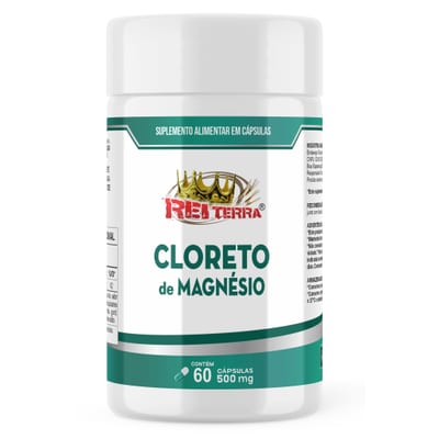 Cloreto de magnésio 500mg Rei Terra 60cps