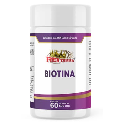 Biotina 500mg Rei Terra 60cps