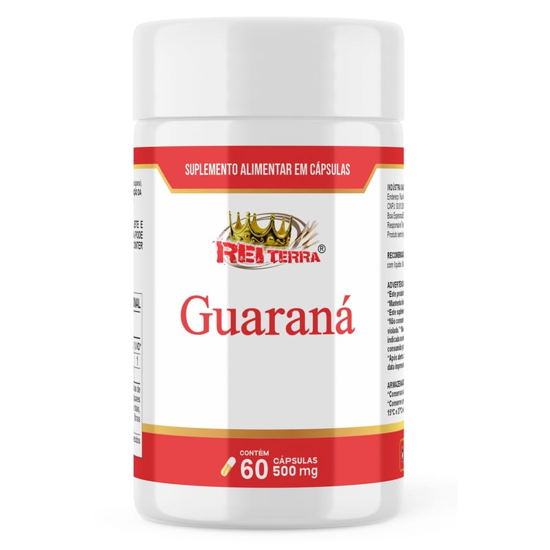 Guaraná 500mg Rei Terra 60 cps