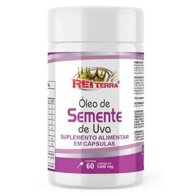 Óleo de sem. de Uva1400mg Rei Terra60cps